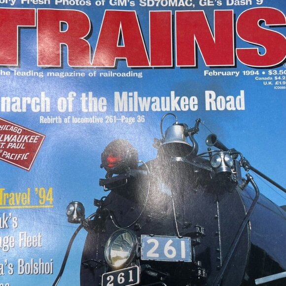 Trains Magazine of Railroading  u February 1994 Vol  54 No 2 Monarch Milwaukee R - Picture 2 of 11